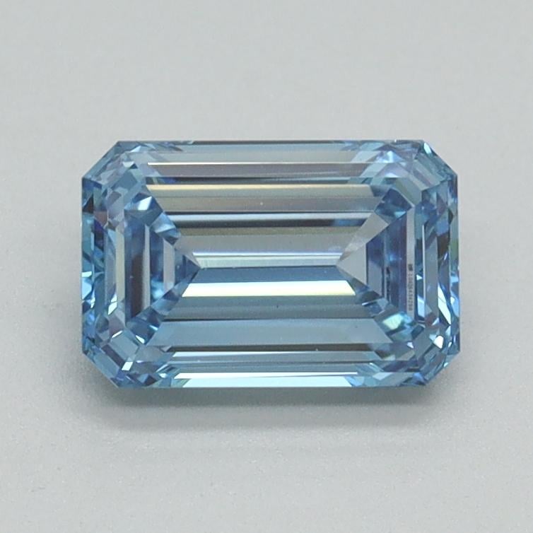 1.01 Ct. Fancy Intense Blue Emerald Lab Grown Diamond