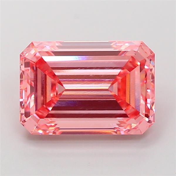 4.12 Ct. Fancy Vivid Pink Emerald Lab Grown Diamond