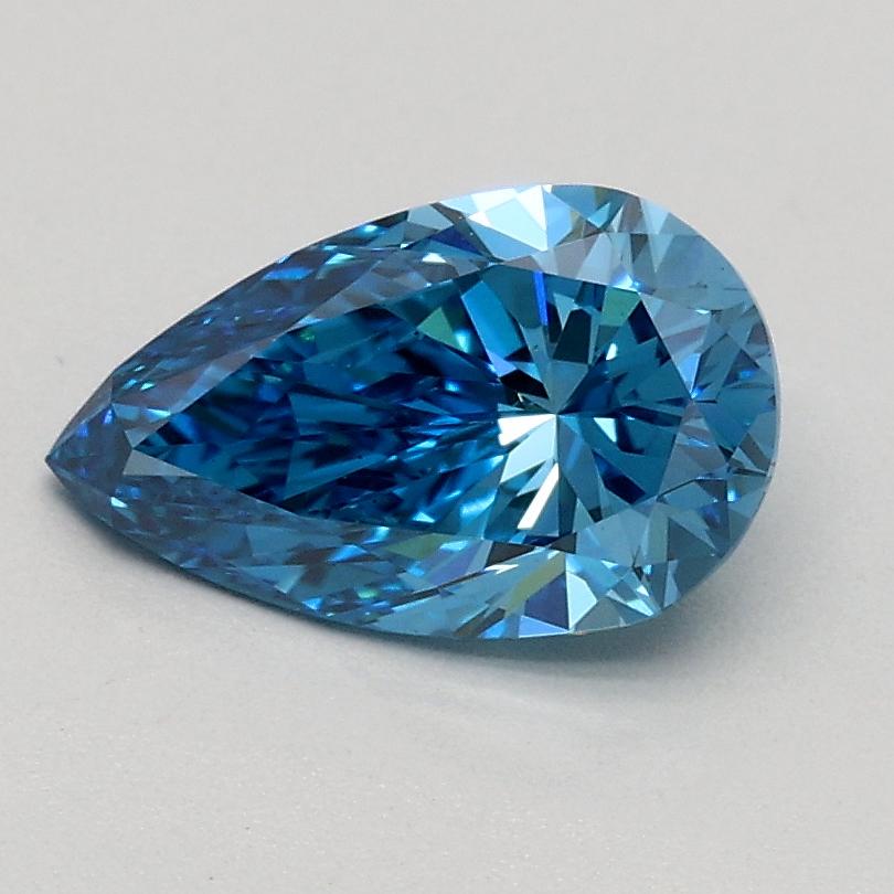 0.80 Ct. Fancy Vivid Blue Pear Lab Grown Diamond