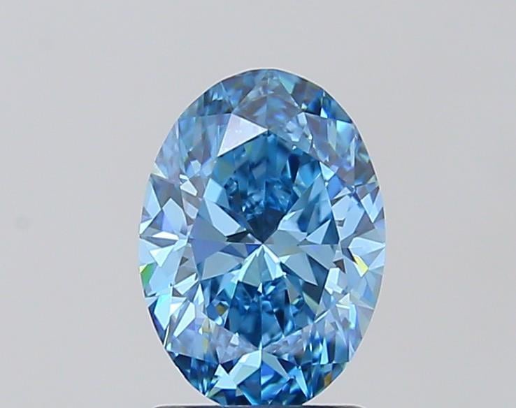 1.56 Ct. Fancy Vivid Blue Oval Lab Grown Diamond
