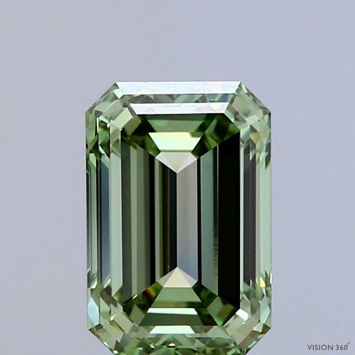 2.00 Ct. Fancy Vivid Green Emerald Lab Grown Diamond