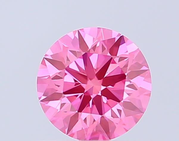 0.55 Ct. Fancy Vivid Pink Round Lab Grown Diamond