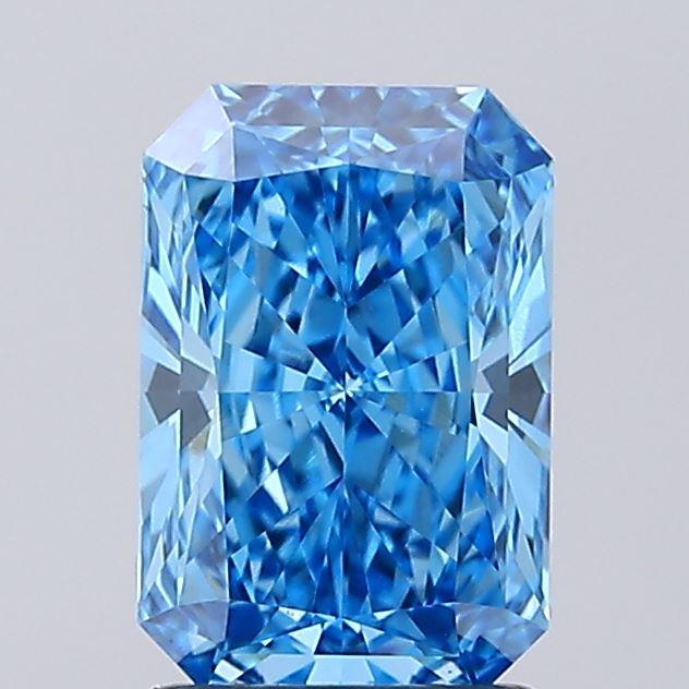 1.65 Ct. Fancy Vivid Blue Radiant Lab Grown Diamond