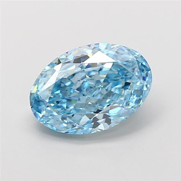 2.38 Ct. Fancy Vivid Blue Oval Lab Grown Diamond