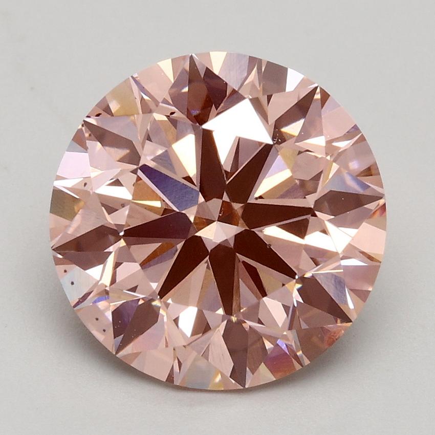 3.13 Ct. Fancy Intense Pink Round Lab Grown Diamond
