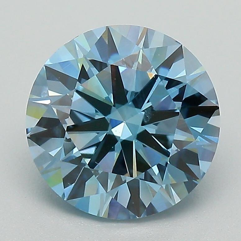 2.55 Ct. Fancy Blue Round Lab Grown Diamond