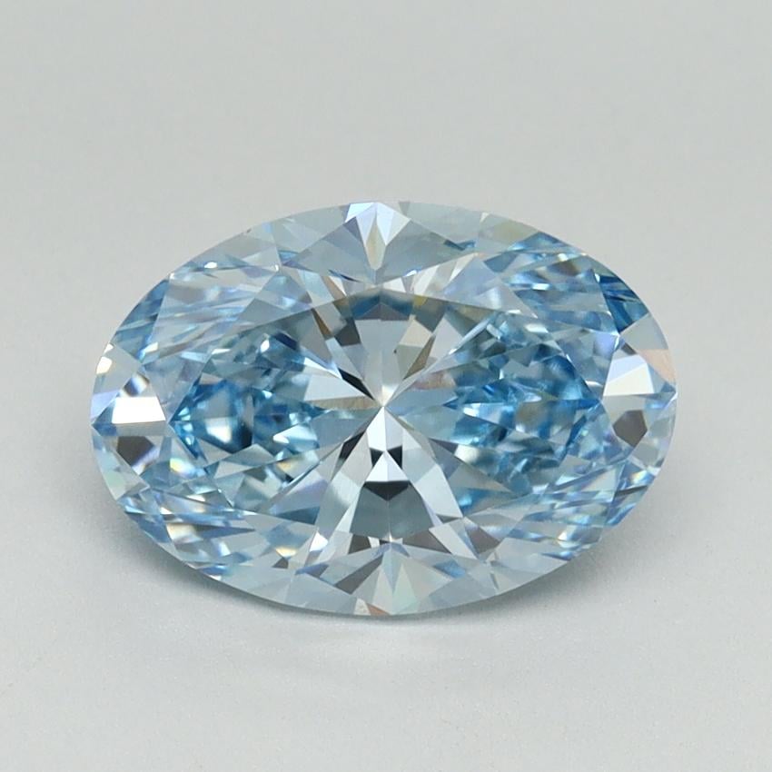 2.08 Ct. Fancy Vivid Blue Oval Lab Grown Diamond