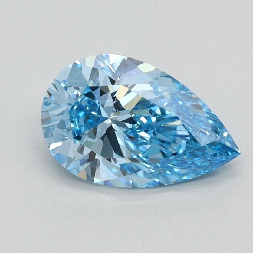 0.92 Ct. Fancy Vivid Blue Pear Lab Grown Diamond