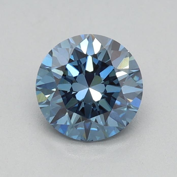 0.48 Ct. Fancy Vivid Blue Round Lab Grown Diamond