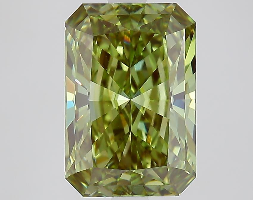 3.13 Ct. Fancy Vivid Green Radiant Lab Grown Diamond