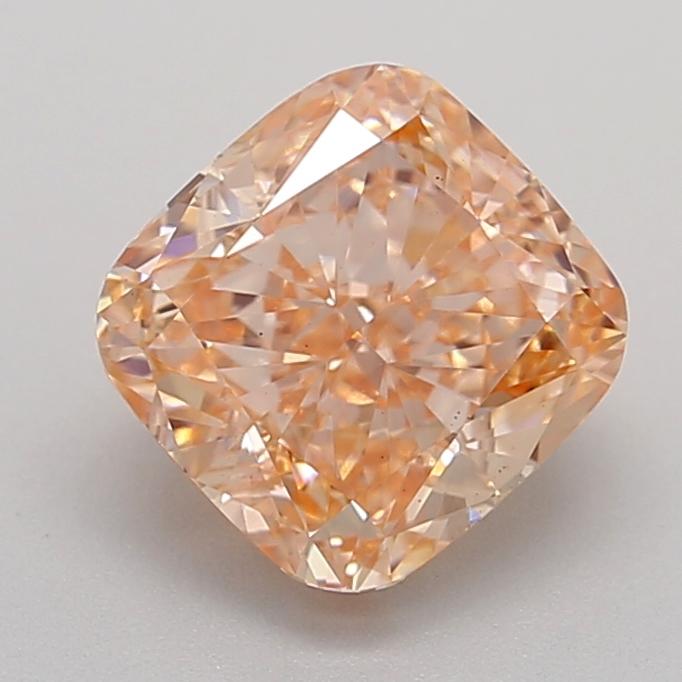 1.87 Ct. Fancy Intense Pinkish Orange Cushion Lab Grown Diamond