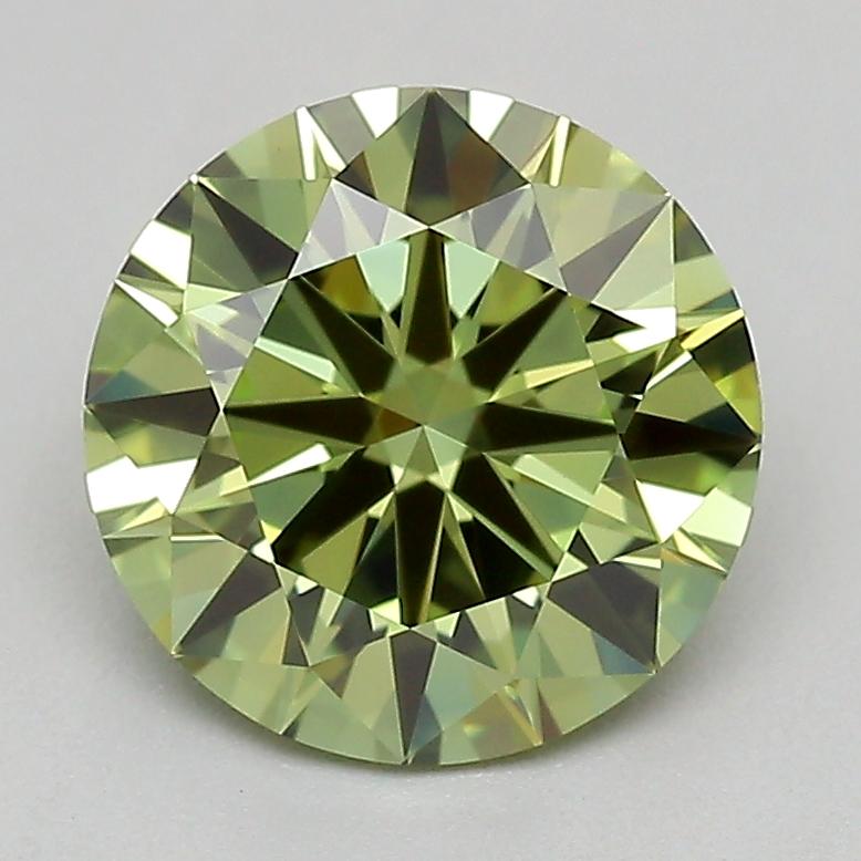1.01 Ct. Fancy Vivid  Green Round Lab Grown Diamond