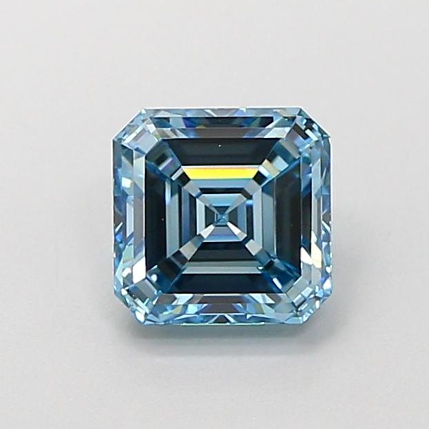 1.08 Ct. Fancy Intense Blue Asscher Lab Grown Diamond