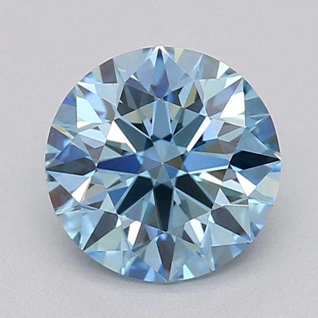 0.70 Ct. Fancy Vivid  Blue Round Lab Grown Diamond