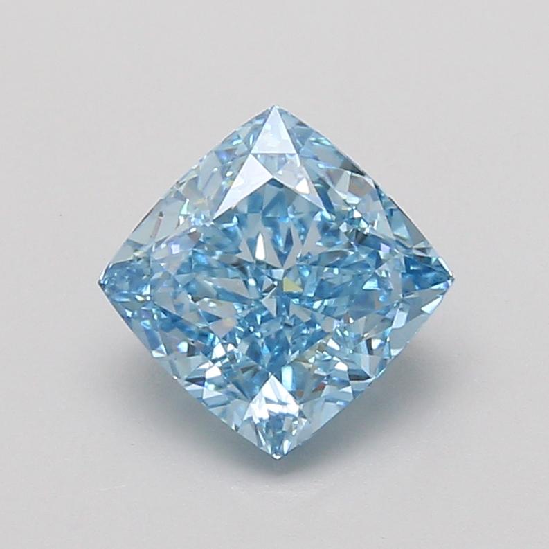 2.10 Ct. Fancy Vivid Blue Cushion Lab Grown Diamond