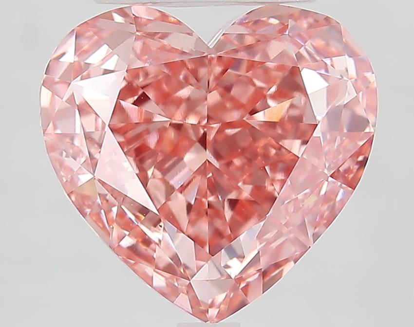 6.10 Ct. Fancy Vivid Pink Heart Lab Grown Diamond