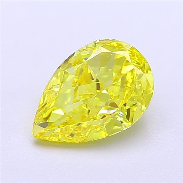 1.63 Ct. Fancy Vivid  Yellow Pear Lab Grown Diamond