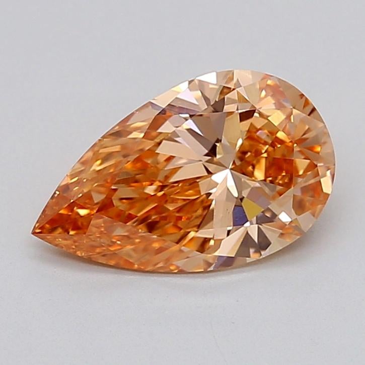 2.01 Ct. Fancy Vivid Pink Orange Pear Lab Grown Diamond