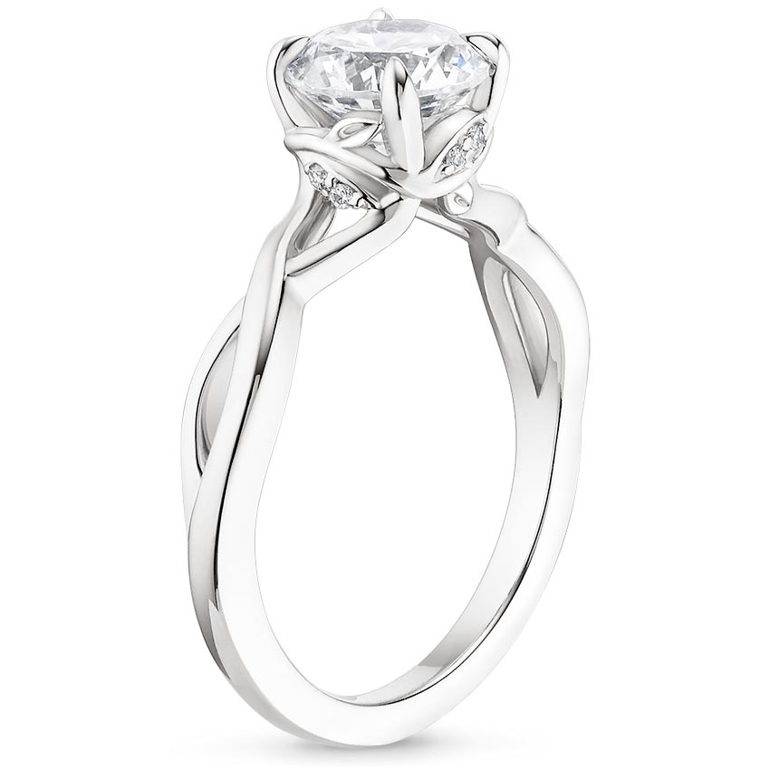 18K White Gold Eden Diamond Ring, large side view