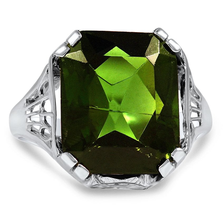 Art Deco Tourmaline Cocktail Ring