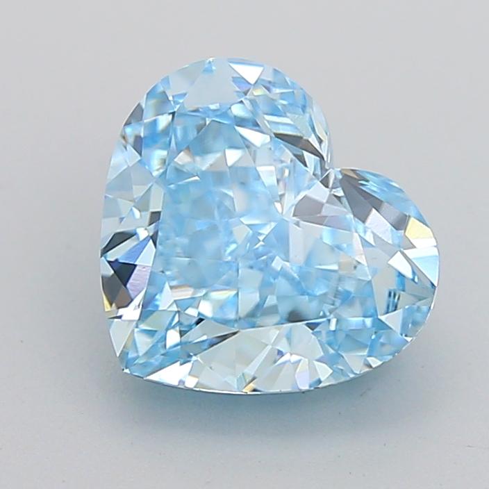3.05 Ct. Fancy Vivid Blue Heart Lab Grown Diamond
