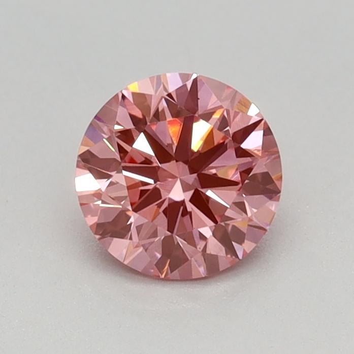 0.45 Ct. Fancy Vivid Pink Round Lab Grown Diamond
