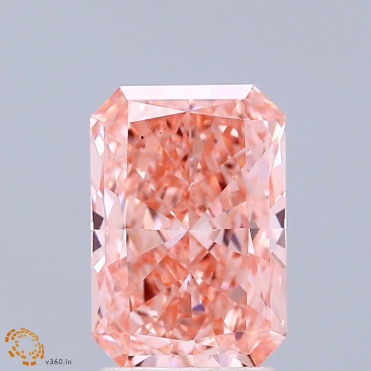 1.91 Ct. Fancy Vivid Pink Radiant Lab Grown Diamond