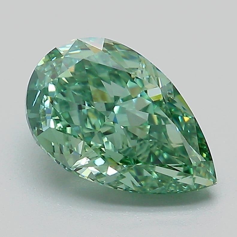 2.07 Ct. Fancy Vivid Green Pear Lab Grown Diamond