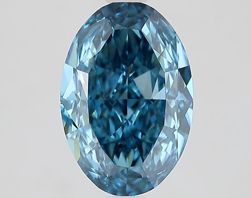 2.25 Ct. Fancy Vivid Blue Oval Lab Grown Diamond