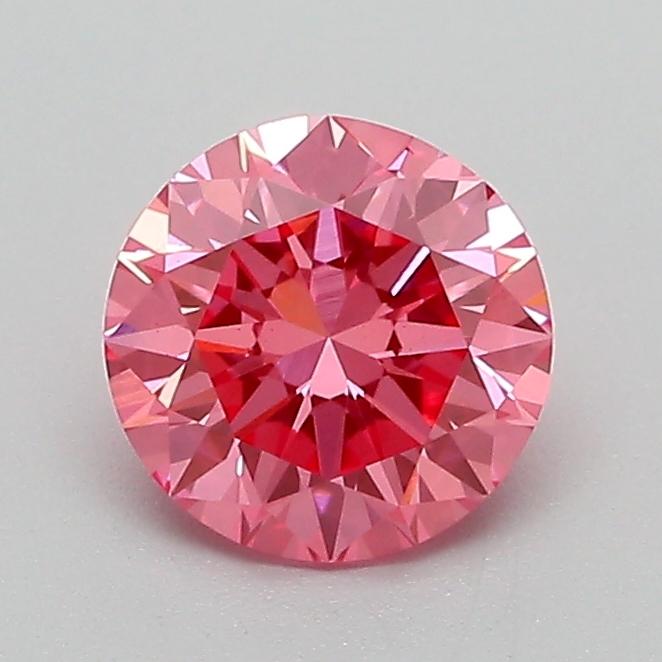 0.97 Ct. Fancy Vivid Pink Round Lab Grown Diamond
