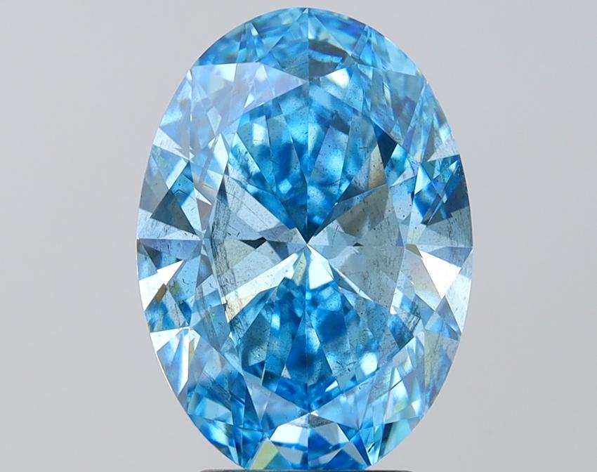 4.01 Ct. Fancy Vivid Blue Oval Lab Grown Diamond