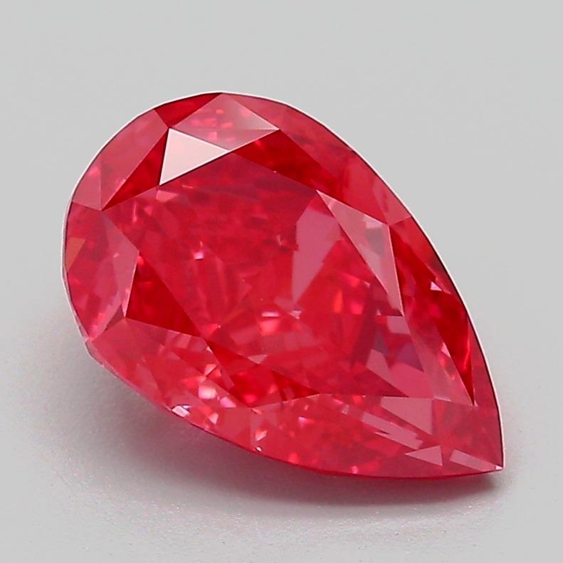 2.17 Ct. Fancy Vivid Red Pear Lab Grown Diamond