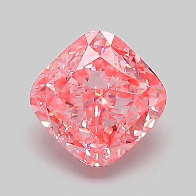 1.05 Ct. Fancy Vivid Pink Cushion Lab Grown Diamond