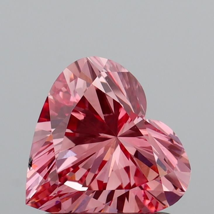 1.01 Ct. Fancy Vivid  Pink Heart Lab Grown Diamond