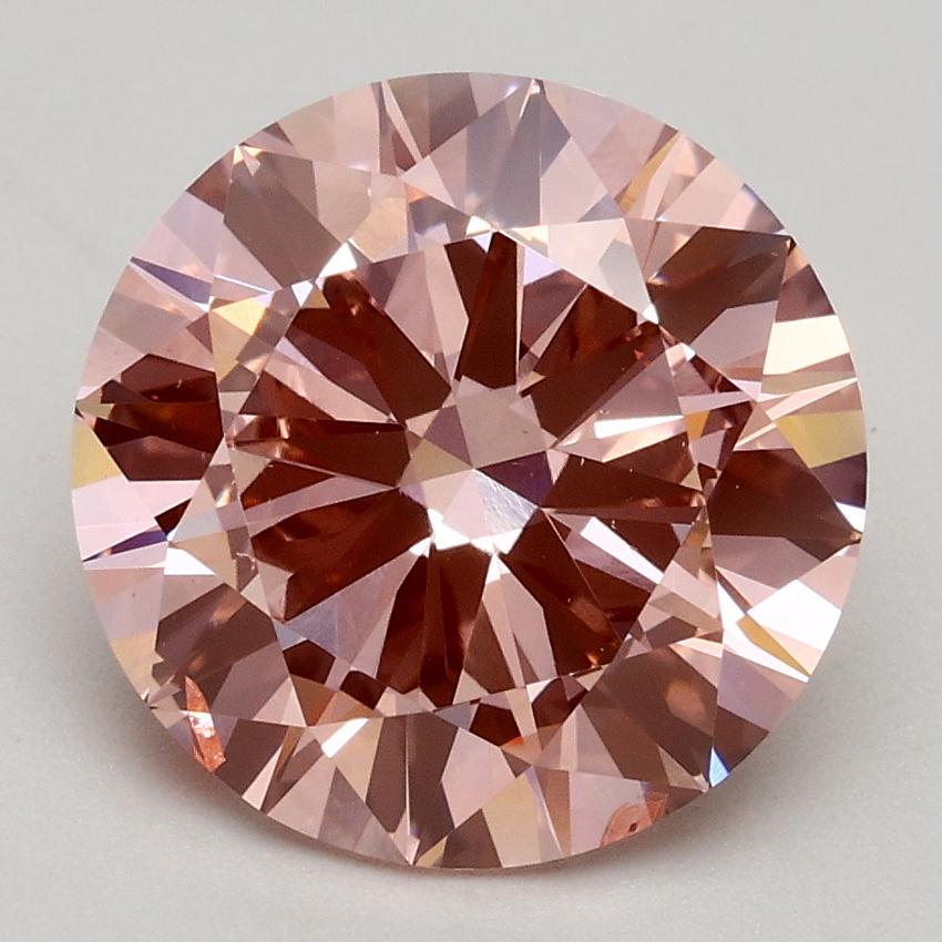 3.01 Ct. Fancy Intense Pink Round Lab Grown Diamond