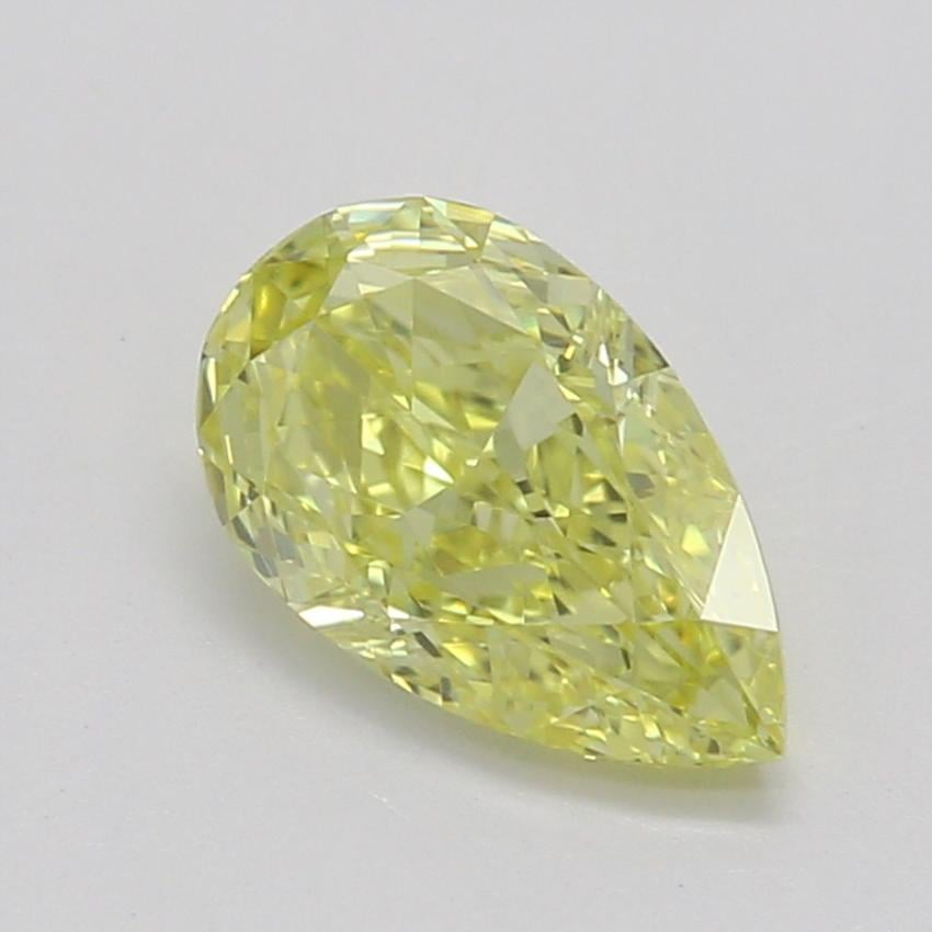 0.51 Ct. Fancy Intense Yellow Pear Diamond
