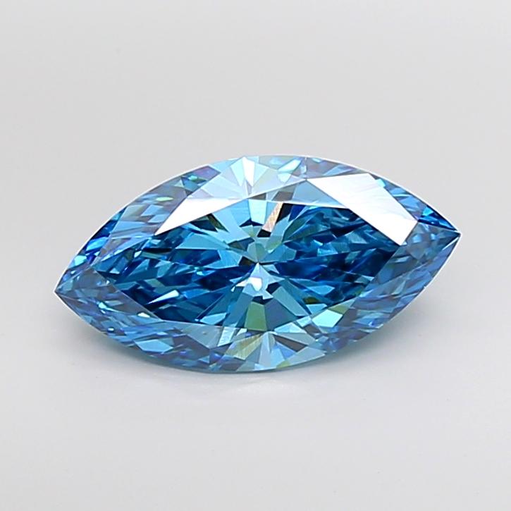 4.60 Ct. Fancy Vivid Blue Marquise Lab Grown Diamond