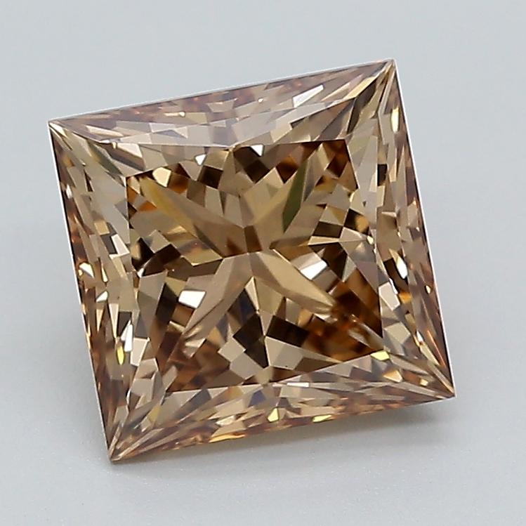 3.09 Ct. Fancy Light  Brown Princess Lab Grown Diamond