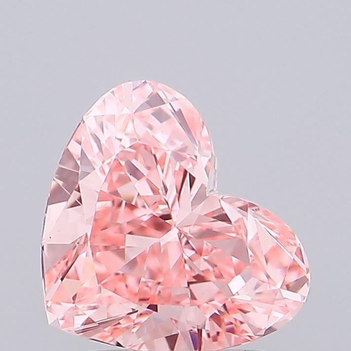 2.02 Ct. Fancy Vivid Pink Heart Lab Grown Diamond