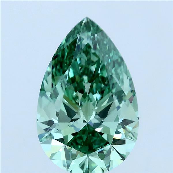 2.77 Ct. Fancy Vivid Green Pear Lab Grown Diamond