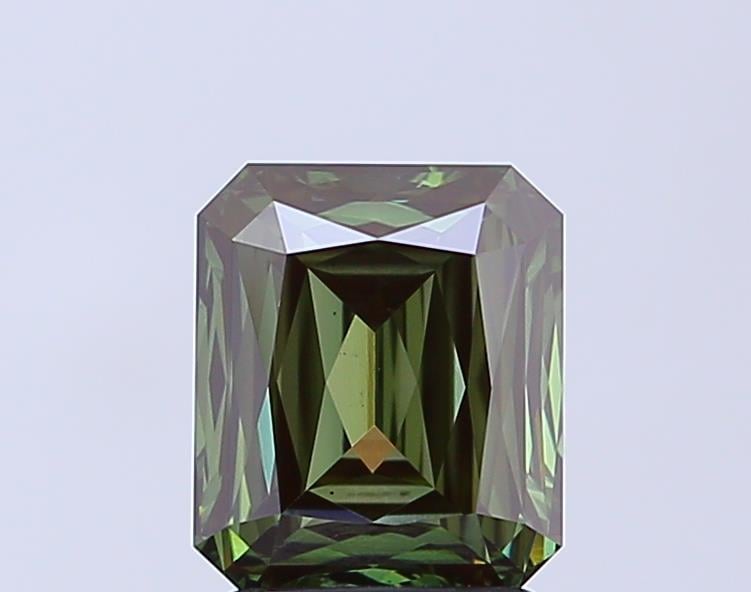2.09 Ct. Fancy Vivid Green Radiant Lab Grown Diamond