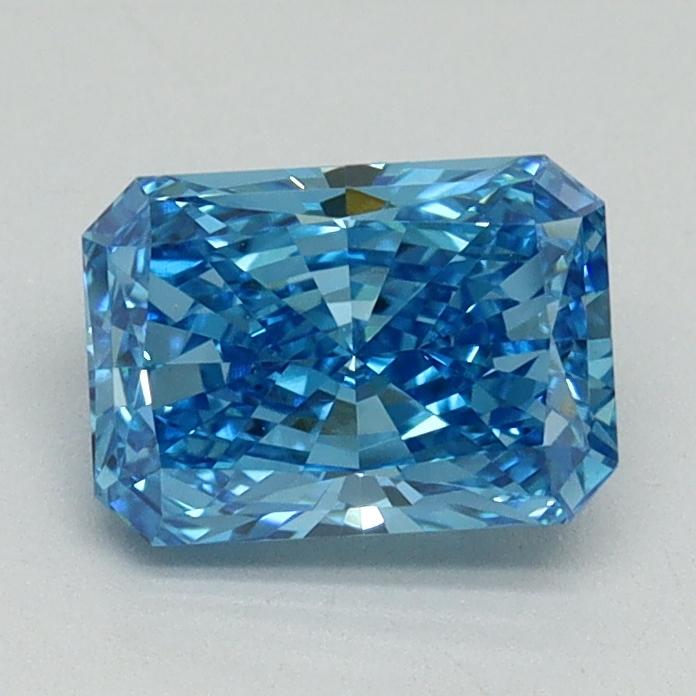 1.12 Ct. Fancy Vivid Malibu Blue Radiant Lab Grown Diamond