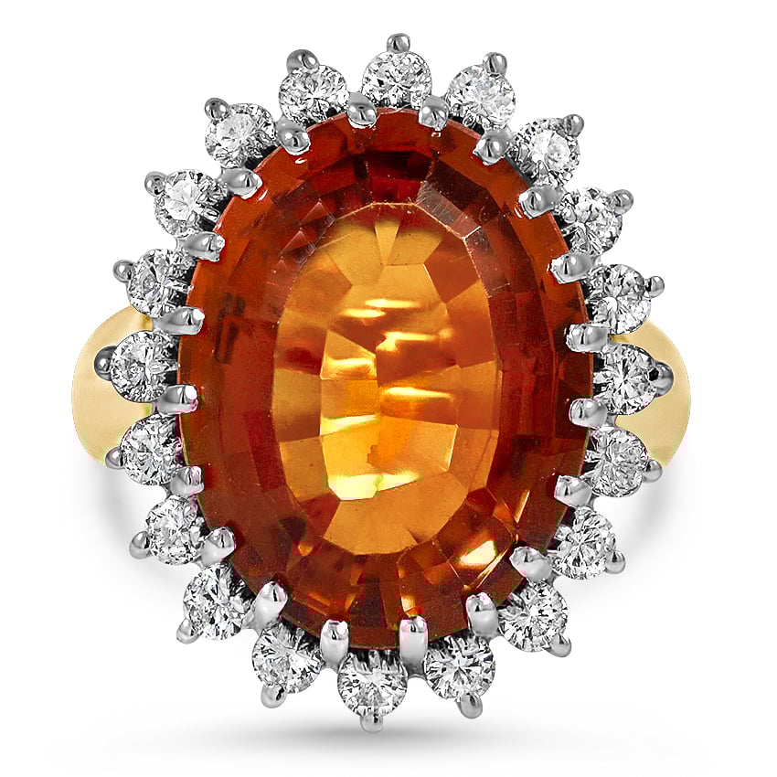 Retro Citrine Cocktail Ring