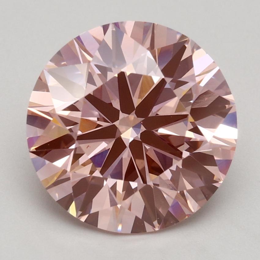 2.60 Ct. Fancy Intense Pink Round Lab Grown Diamond