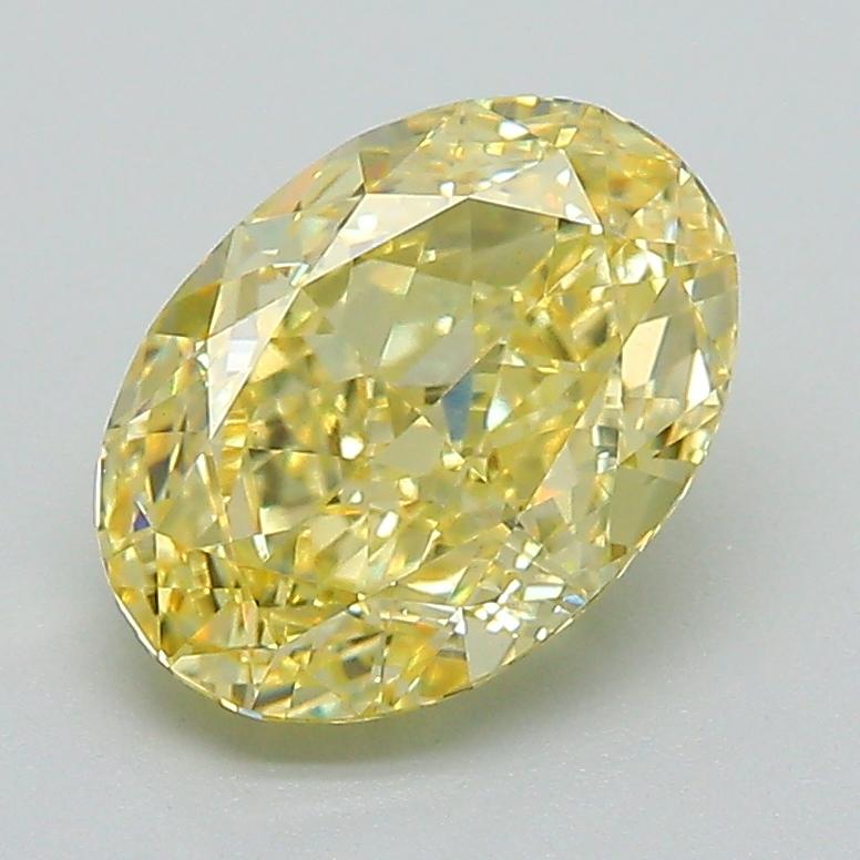 2.03 Ct. Fancy Intense Yellow Oval Lab Grown Diamond