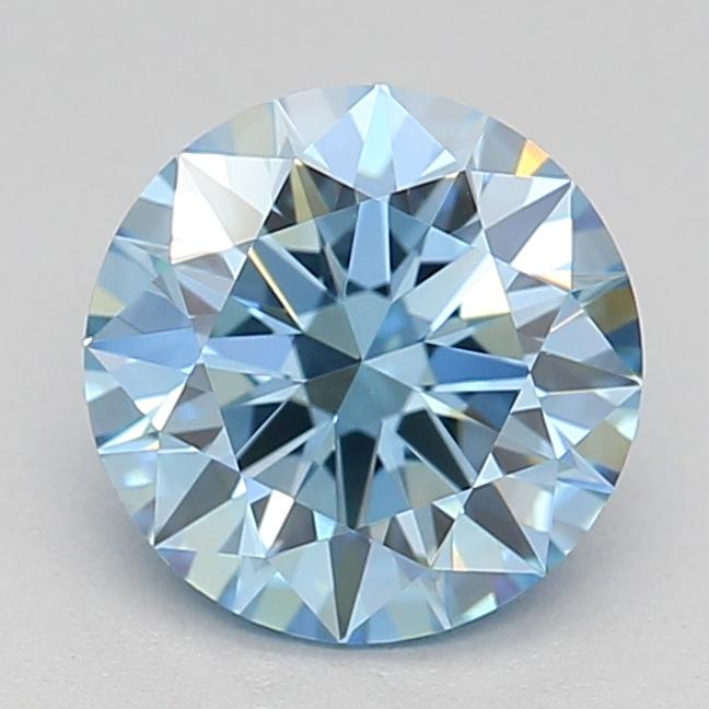 0.84 Ct. Fancy Vivid Blue Round Lab Grown Diamond