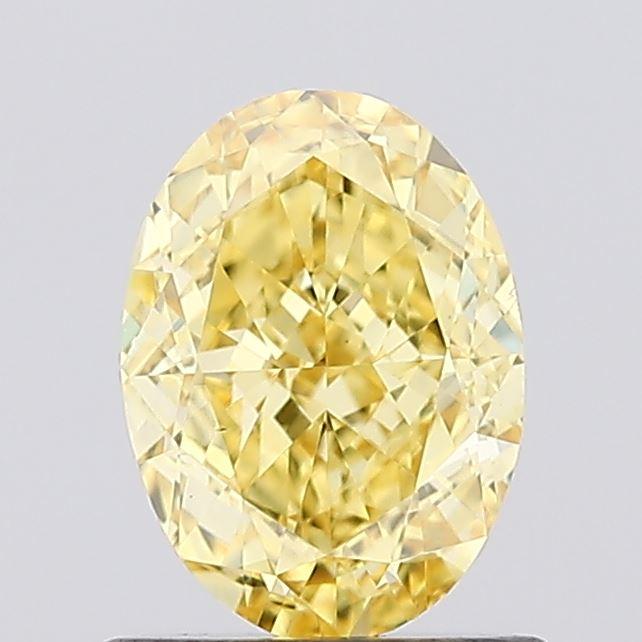 1.02 Ct. Fancy Vivid Yellow Oval Lab Grown Diamond