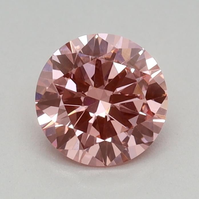 0.43 Ct. Fancy Vivid Pink Round Lab Grown Diamond