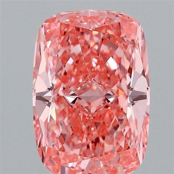 1.57 Ct. Fancy Vivid Pink Cushion Lab Grown Diamond