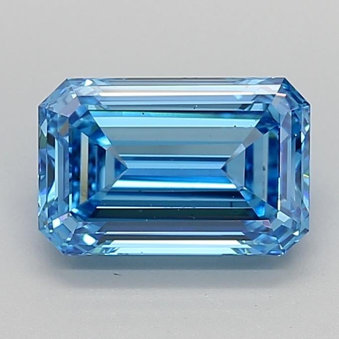 3.00 Ct. Fancy Vivid  Blue Emerald Lab Grown Diamond